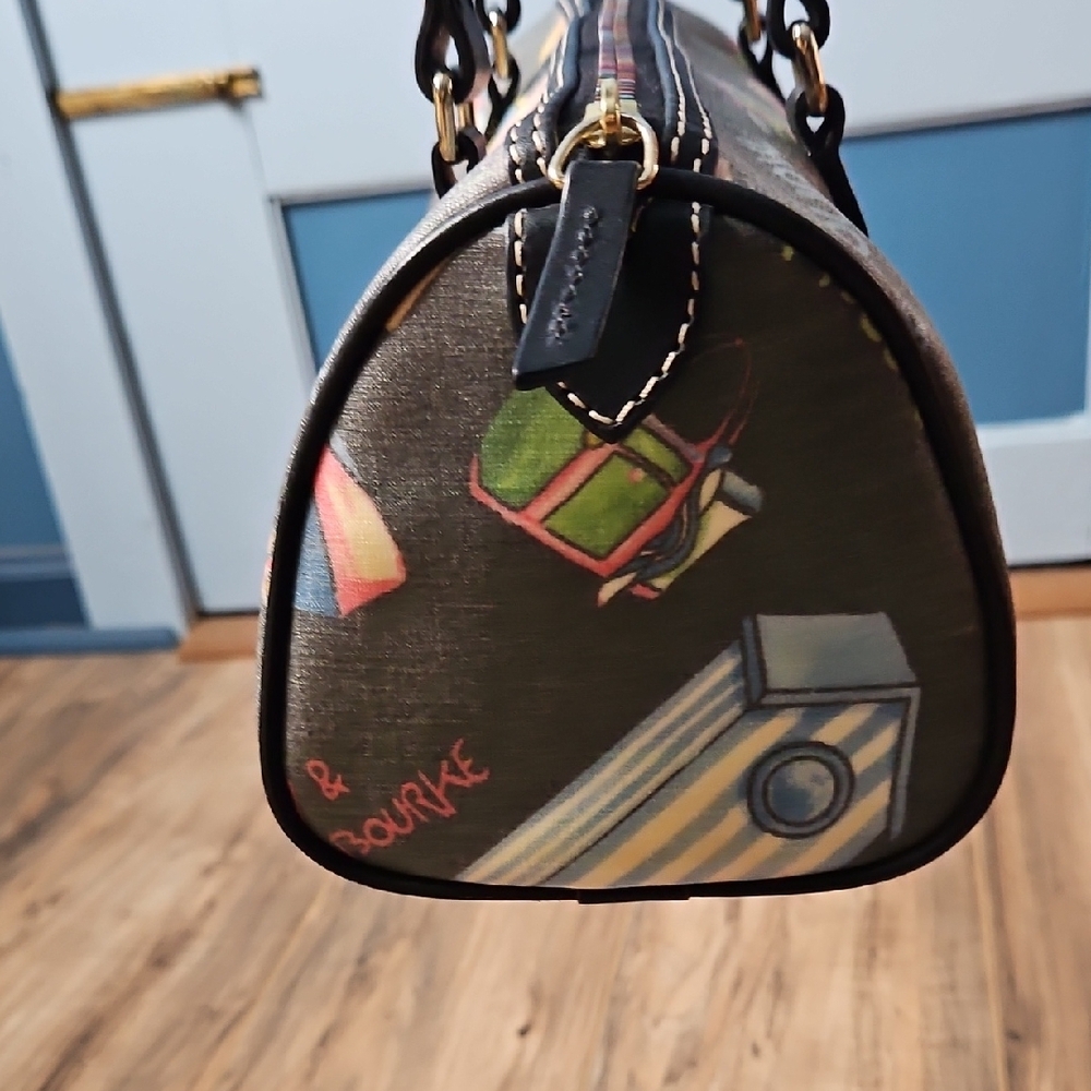 Dooney & Bourke Black Multicolor Summer Style Shoulder Bag - Picture 3 of 15
